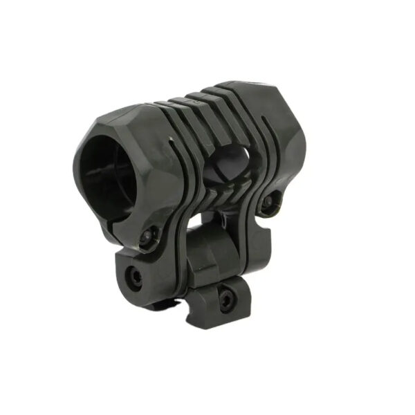 25.4mm 180-Degree Angle Adjustable Flashlight Helmet Holder Torch Clip Mount Rail Clamp - Picatinny 21mm Rail